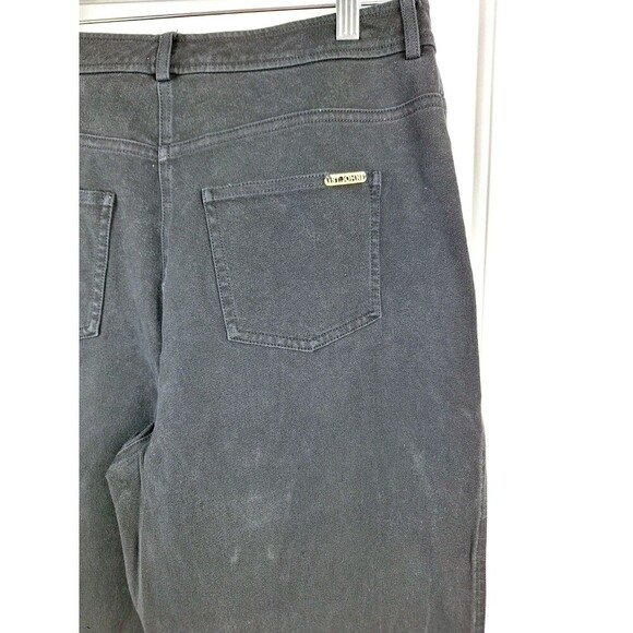 St John Jeans Black Straight Leg High Rise Stretch Designer Size 10 - Picture 5 of 8